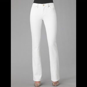 Tory Burch White Classic Tory Boot Cut Jeans